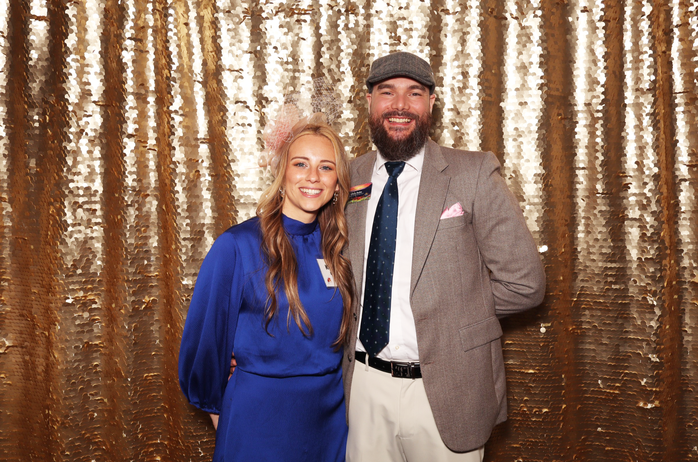 Honey Gold Sequin photo booth backdrop — premium 8x8 ft option for weddings, corporate events, and parties in Boston and New England